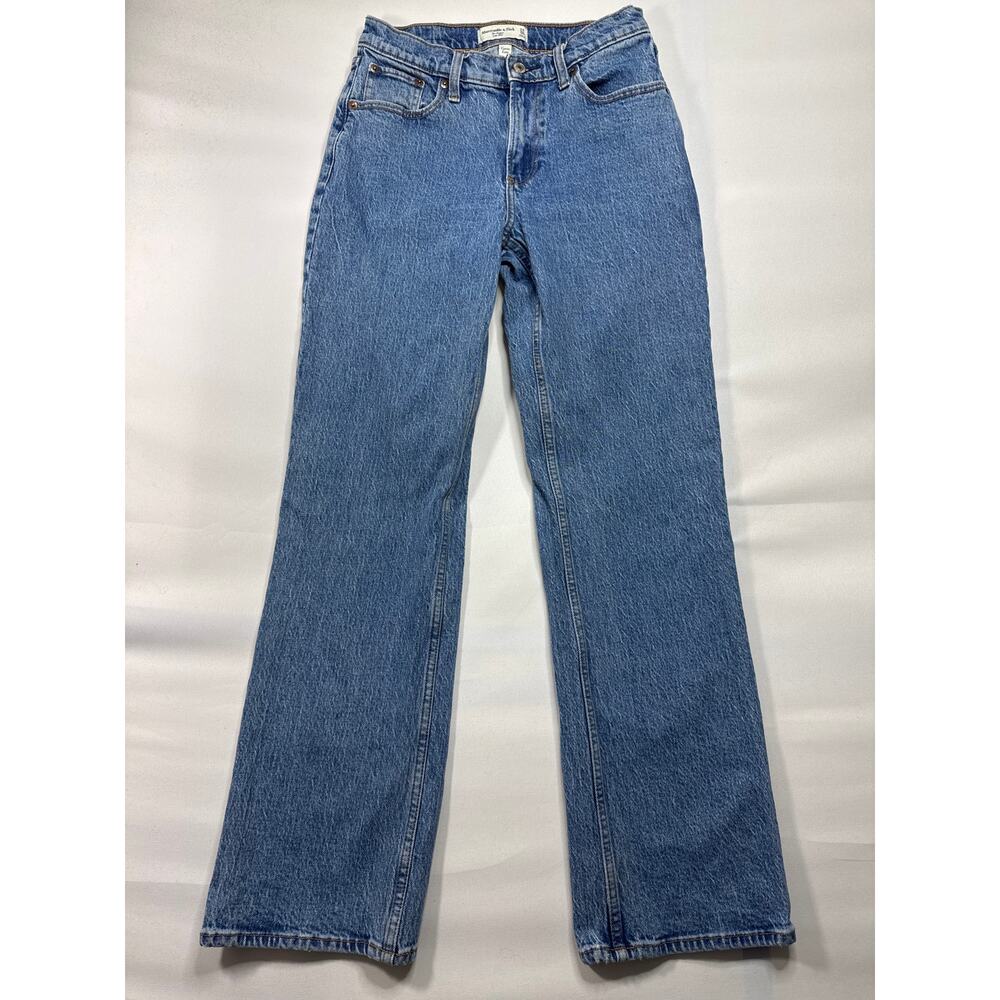 Abercrombie & Fitch Women's The Baggy Low Rise Blue Denim Jeans - 00/24 (26x30)